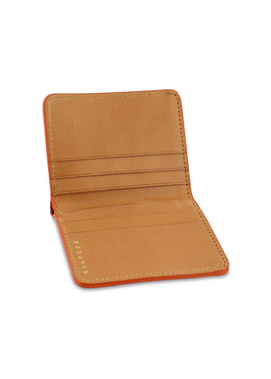 Slim Leather Wallet — ORANGE CAMOUFLAGE