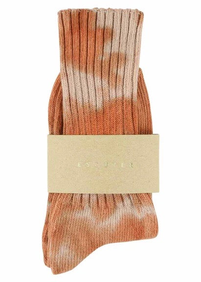 Tie Dye Sock — RUST / PINK
