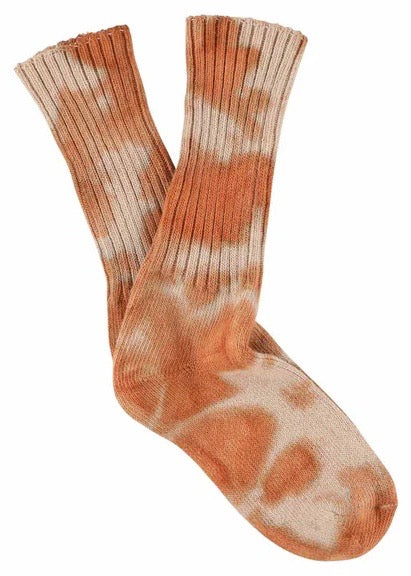 Tie Dye Sock — RUST / PINK