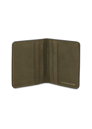 Slim Leather Wallet — KHAKI
