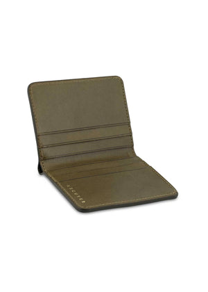 Slim Leather Wallet — KHAKI