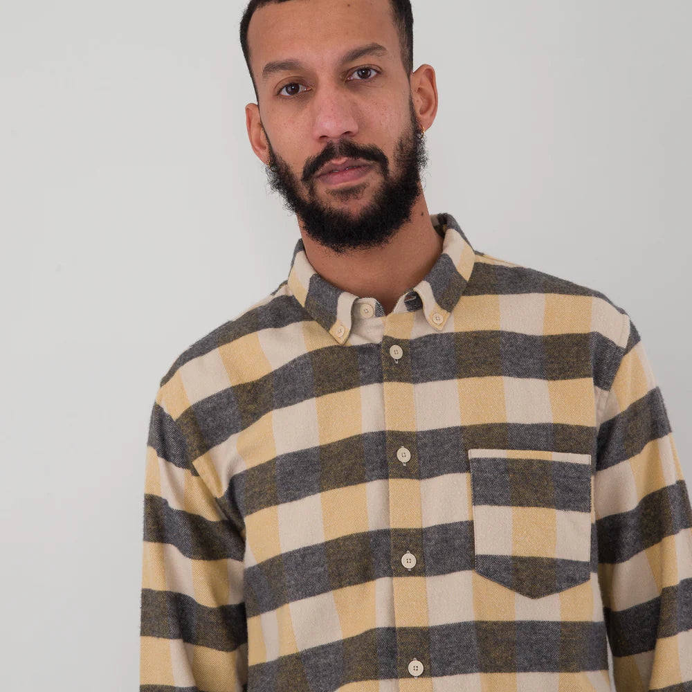 Relaxed Fit Shirt - Gold Flannel