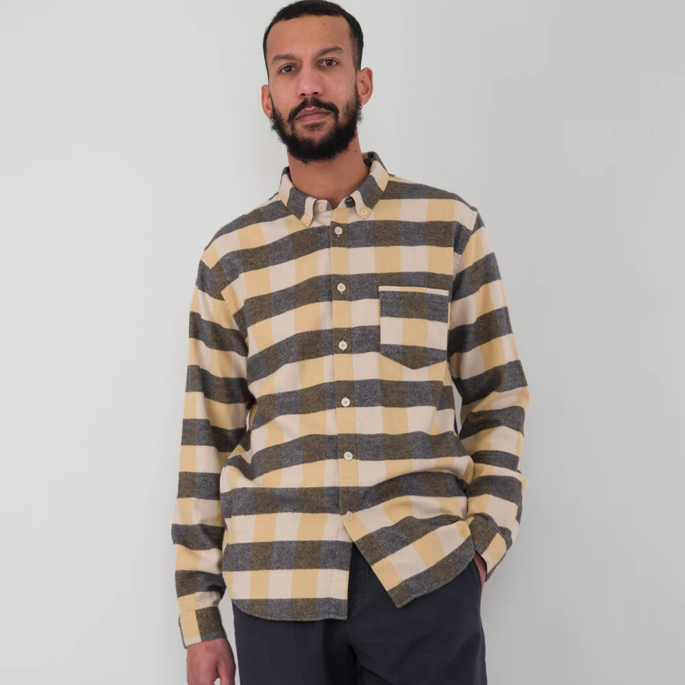 Relaxed Fit Shirt - Gold Flannel