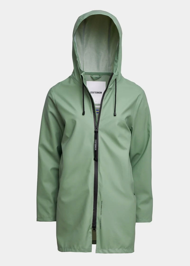 Stockholm Lightweight Zip Raincoat — LODEN GREEN