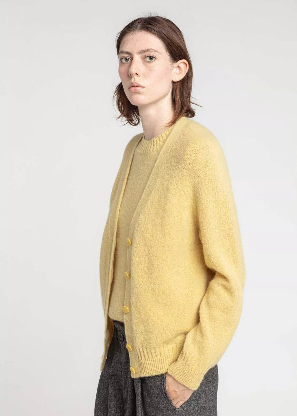 Gladia Jersey Cardigan — YELLOW