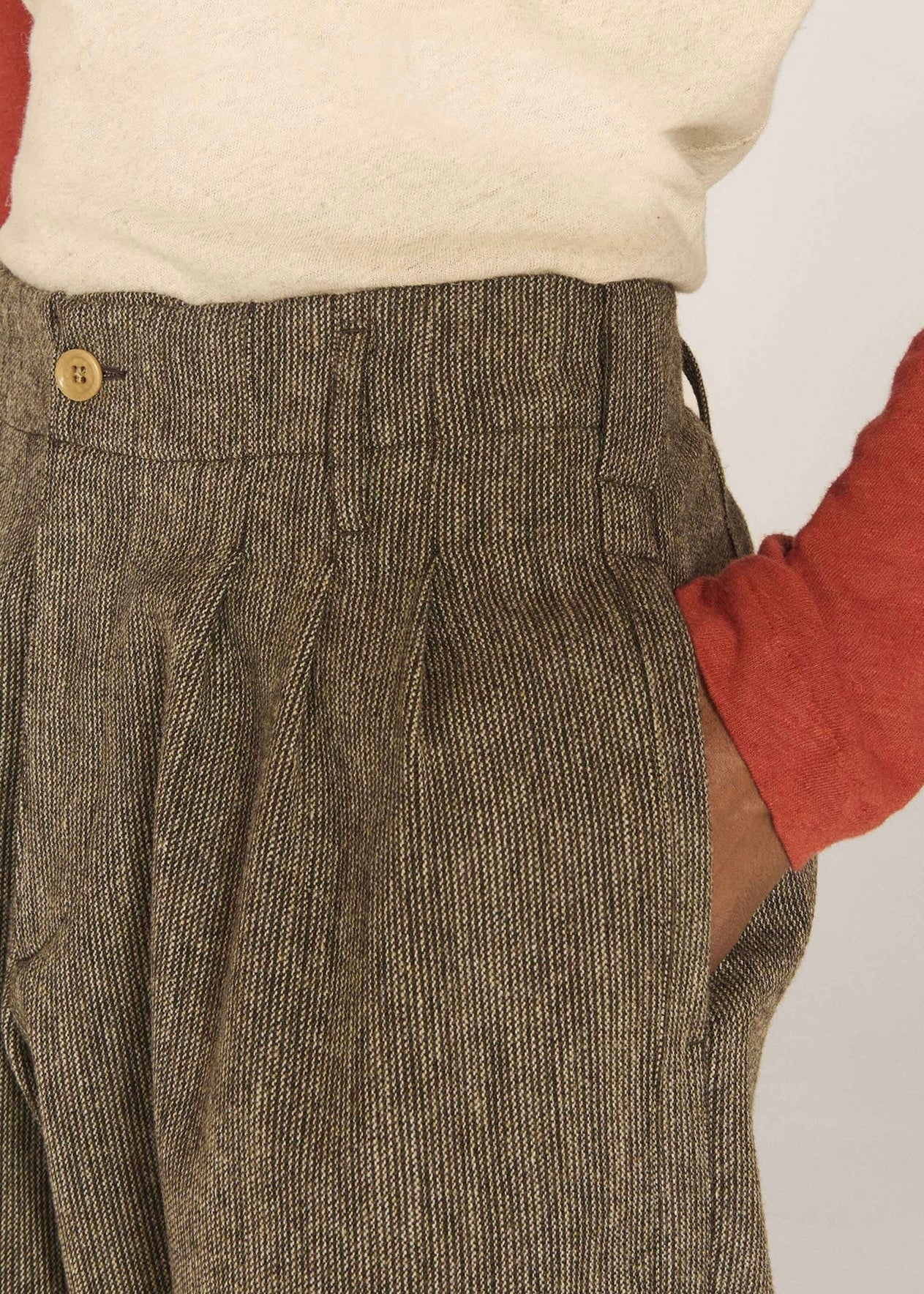 Creole Flannel Trouser — BROWN