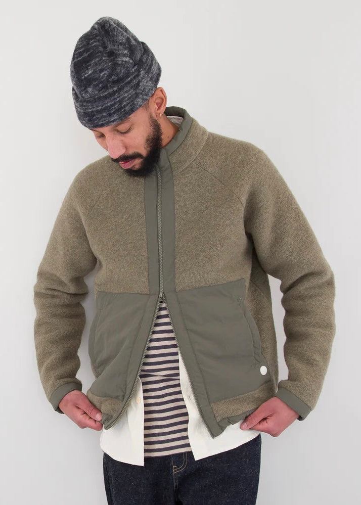 Signal Fleece Wool Jacket — OLIVE