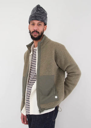 Signal Fleece Wool Jacket — OLIVE