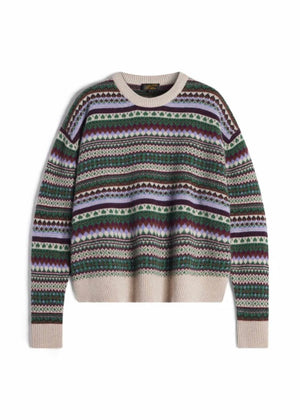 Slitia Norvegian Sweater — PURPLE / GREEN