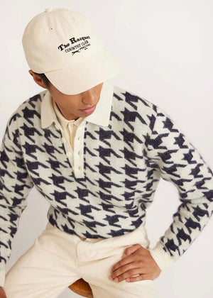 Houndstooth Rugby Shirt — ECRU