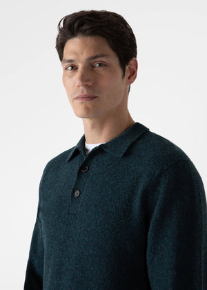 Lambswool Polo Shirt — PEACOCK