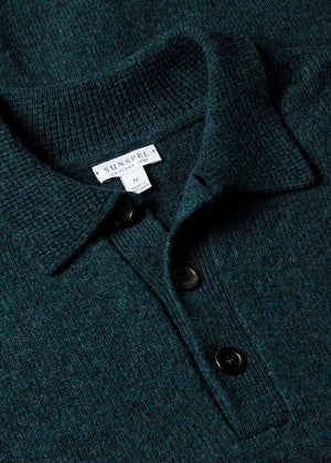 Lambswool Polo Shirt — PEACOCK