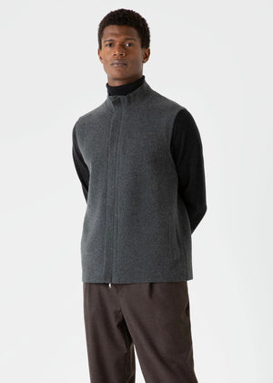 Double Face Gilet — CHARCOAL