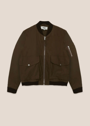 Bros Bomber Jacket — BROWN