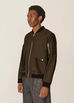 Bros Bomber Jacket — BROWN