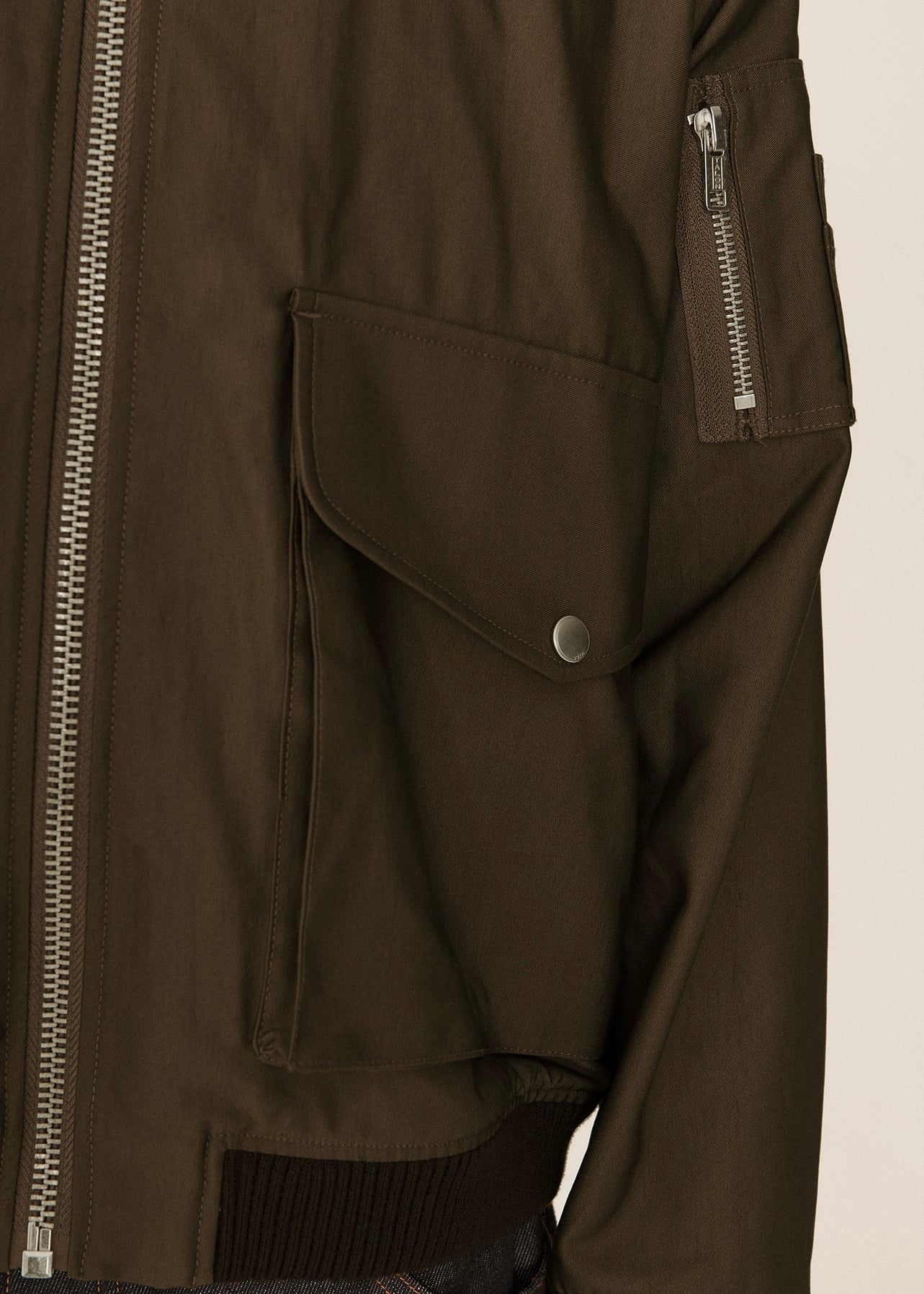 Bros Bomber Jacket — BROWN