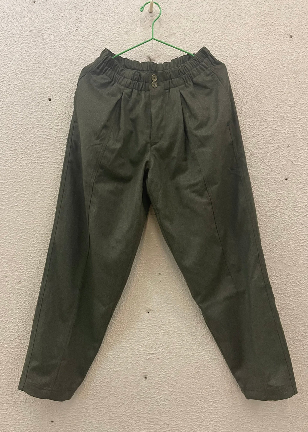 Wool Trousers — FOREST GREEN