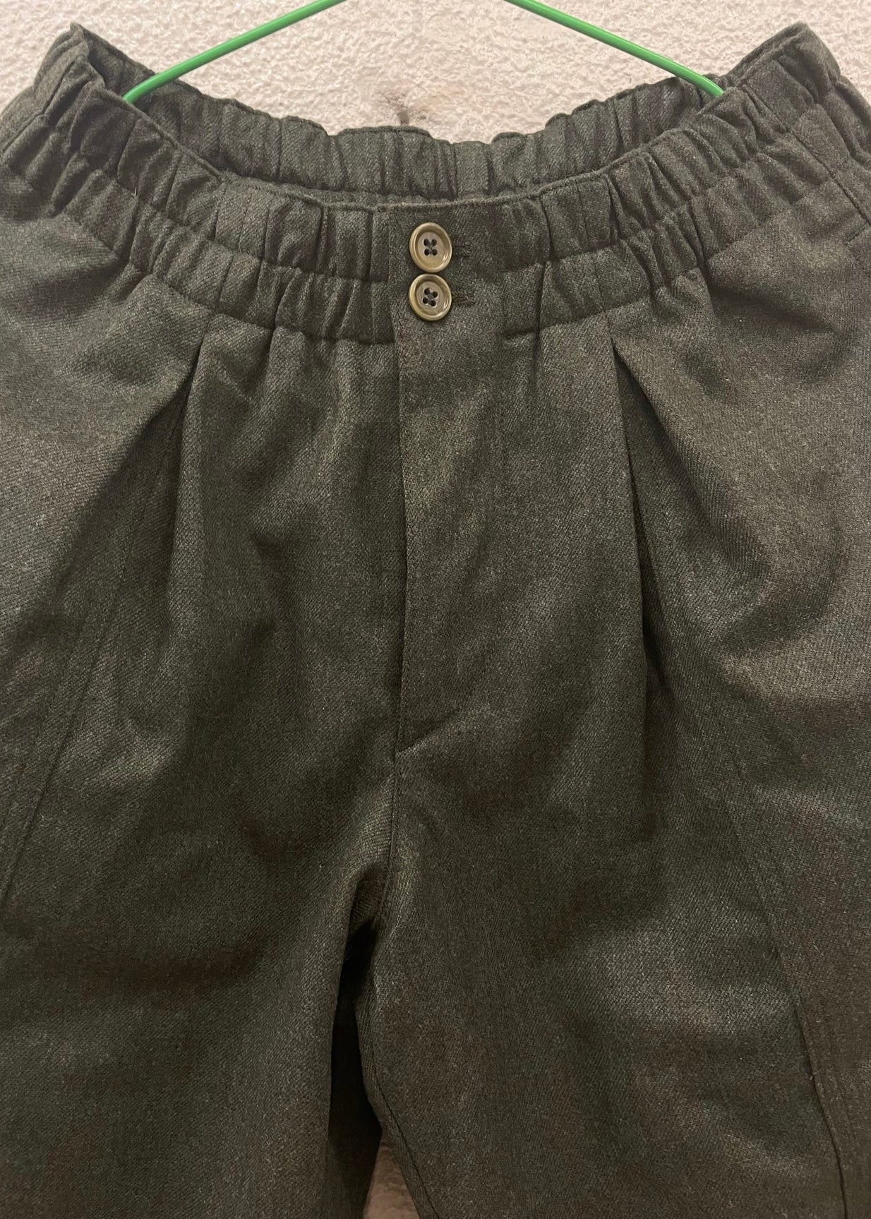 Wool Trousers — FOREST GREEN