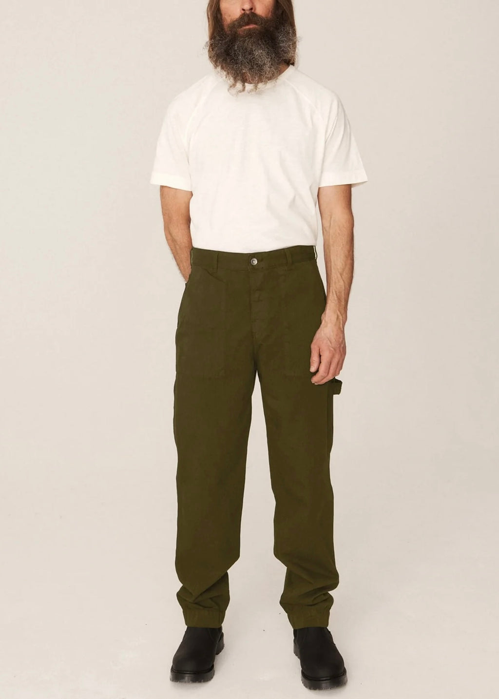 Painter Organic Cotton Trousers — GREEN