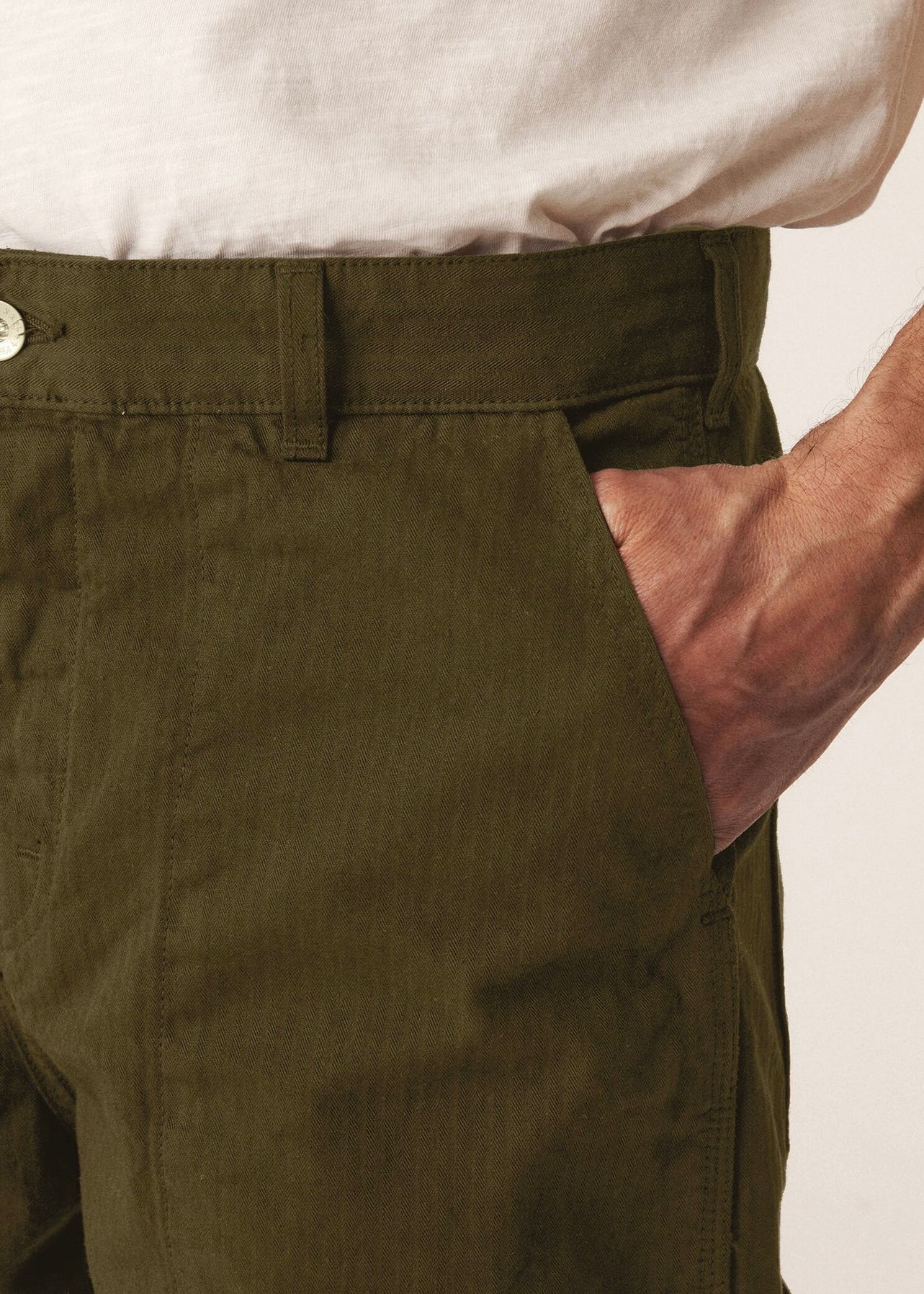 Painter Organic Cotton Trousers — GREEN