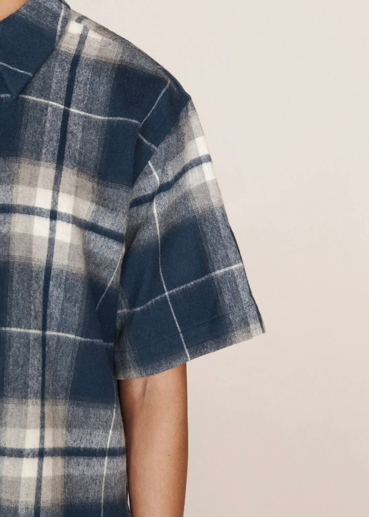 Eva Wool Check Shirt — BLUE MULTI