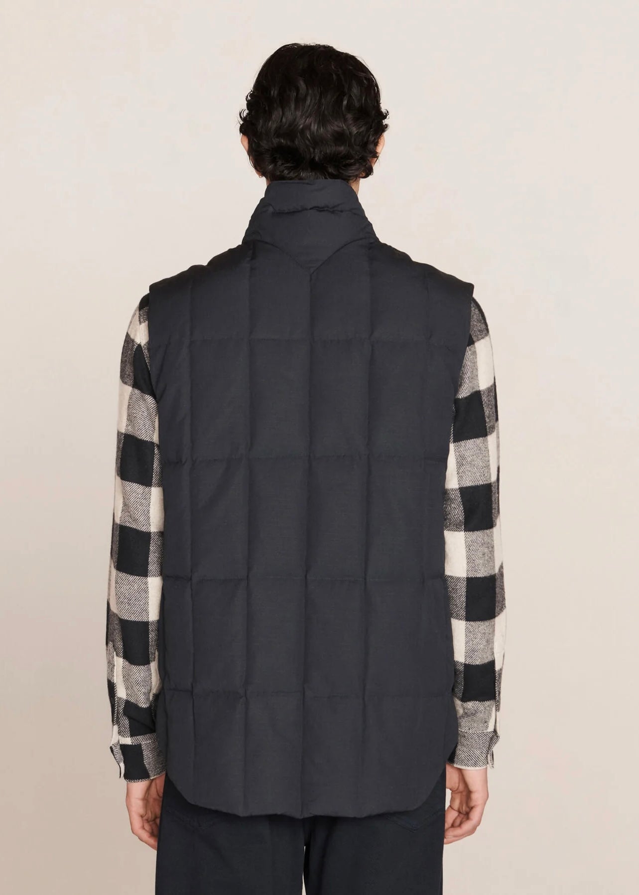 Feather Downs Cordura Ripstop Gillet — NAVY