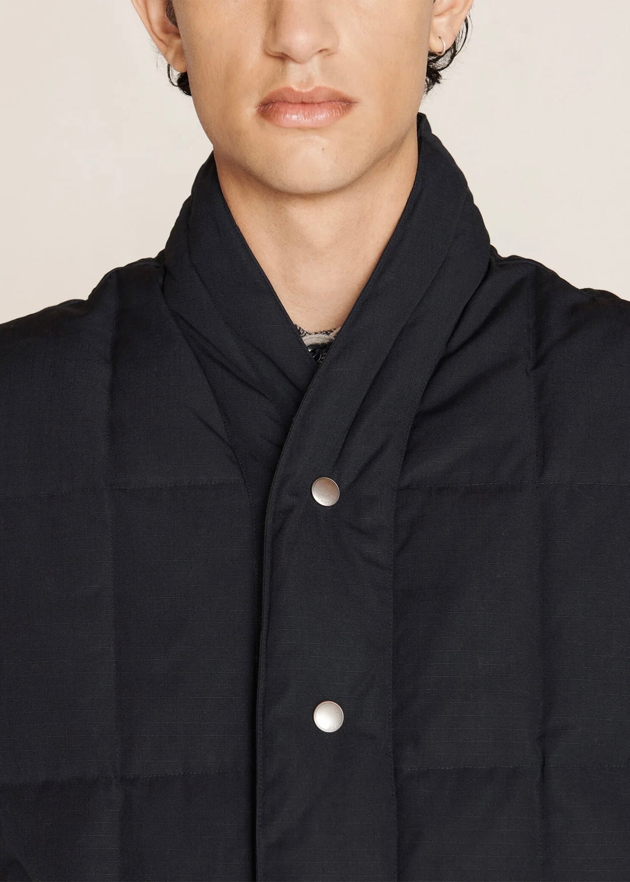 Feather Downs Cordura Ripstop Gillet — NAVY