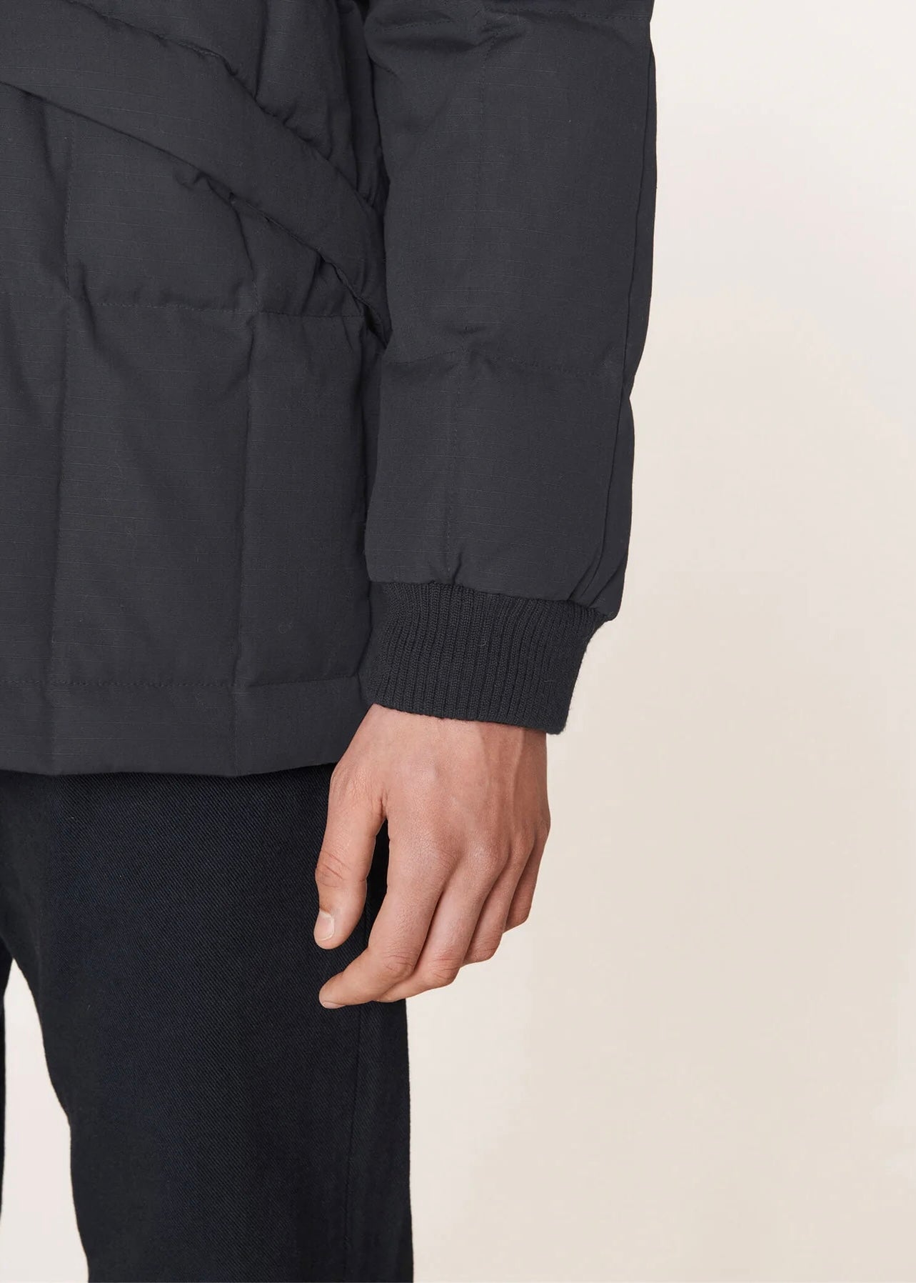 Feather Downs Cordura Ripstop Coat - NAVY