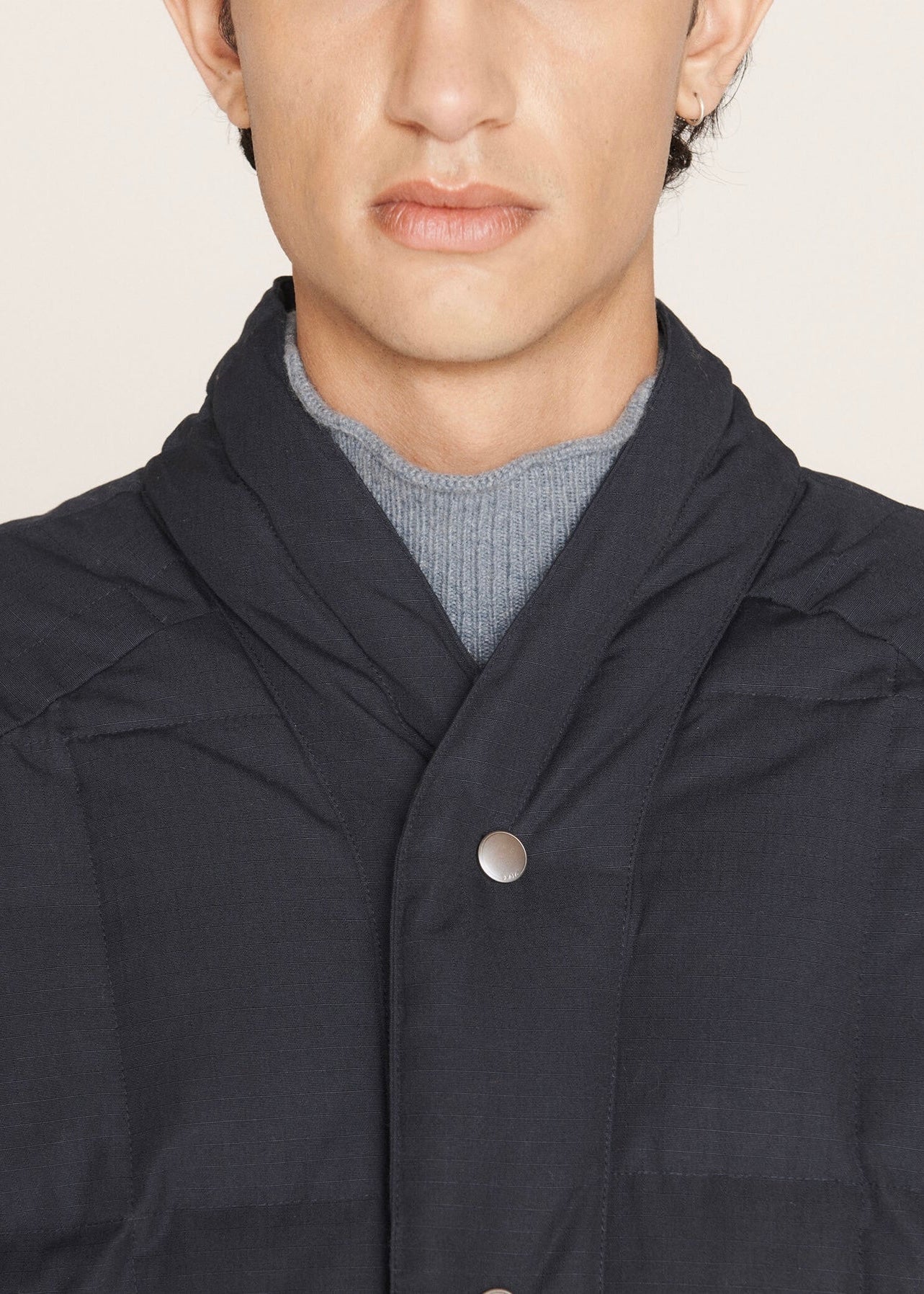 Feather Downs Cordura Ripstop Coat - NAVY