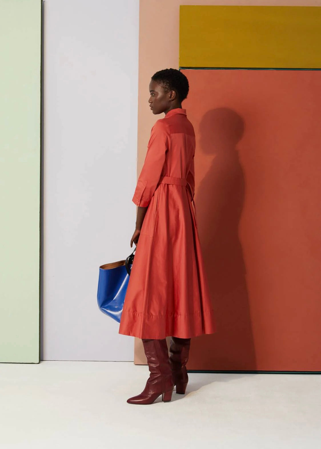 Robbie Patch Pocket Dress — CORAL