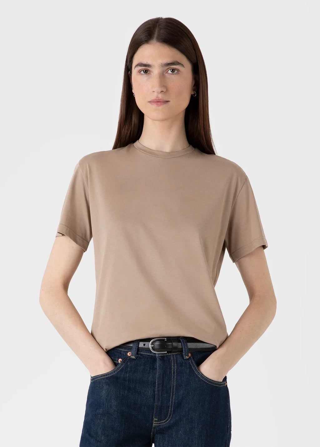 SS Boy Fit T-Shirt — SANDSTONE