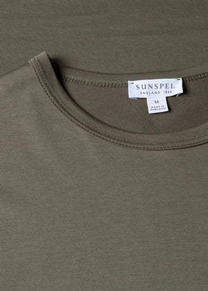 Crew Neck T-Shirt — KHAKI