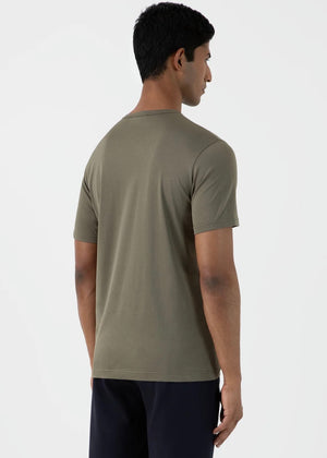 Crew Neck T-Shirt — KHAKI