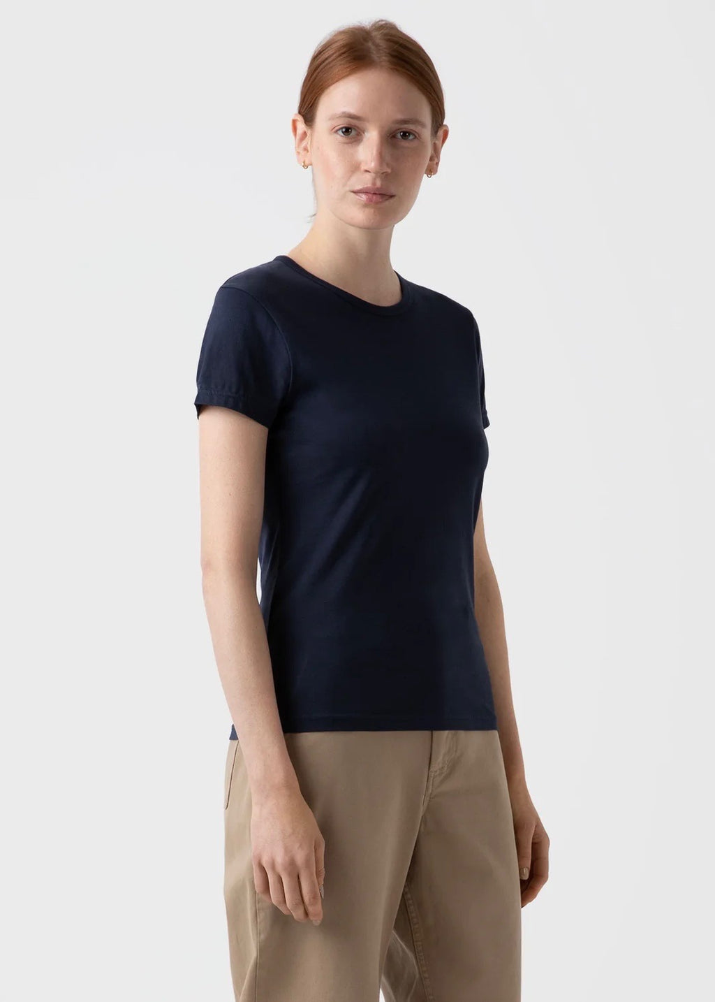 SS Crew Neck T-Shirt W — NAVY