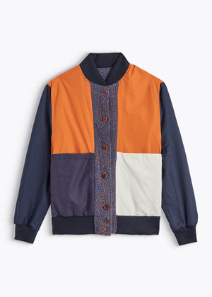 Kappa Buckle Reversible Jacket — NAVY / ORANGE