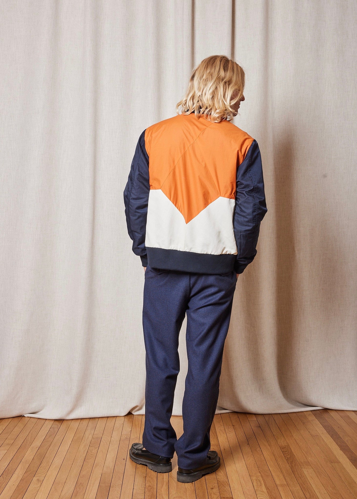 Kappa Buckle Reversible Jacket — NAVY / ORANGE