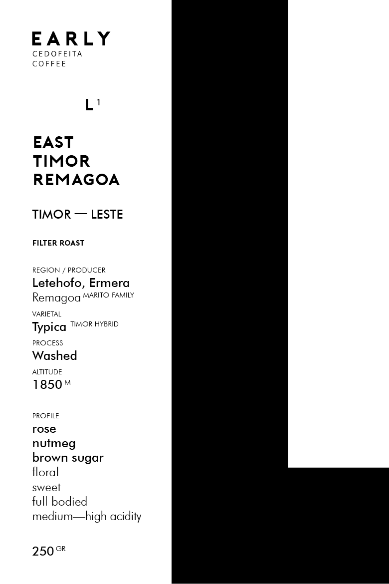 L1 — TANGANYIKA — Timor Leste — FILTER ROAST