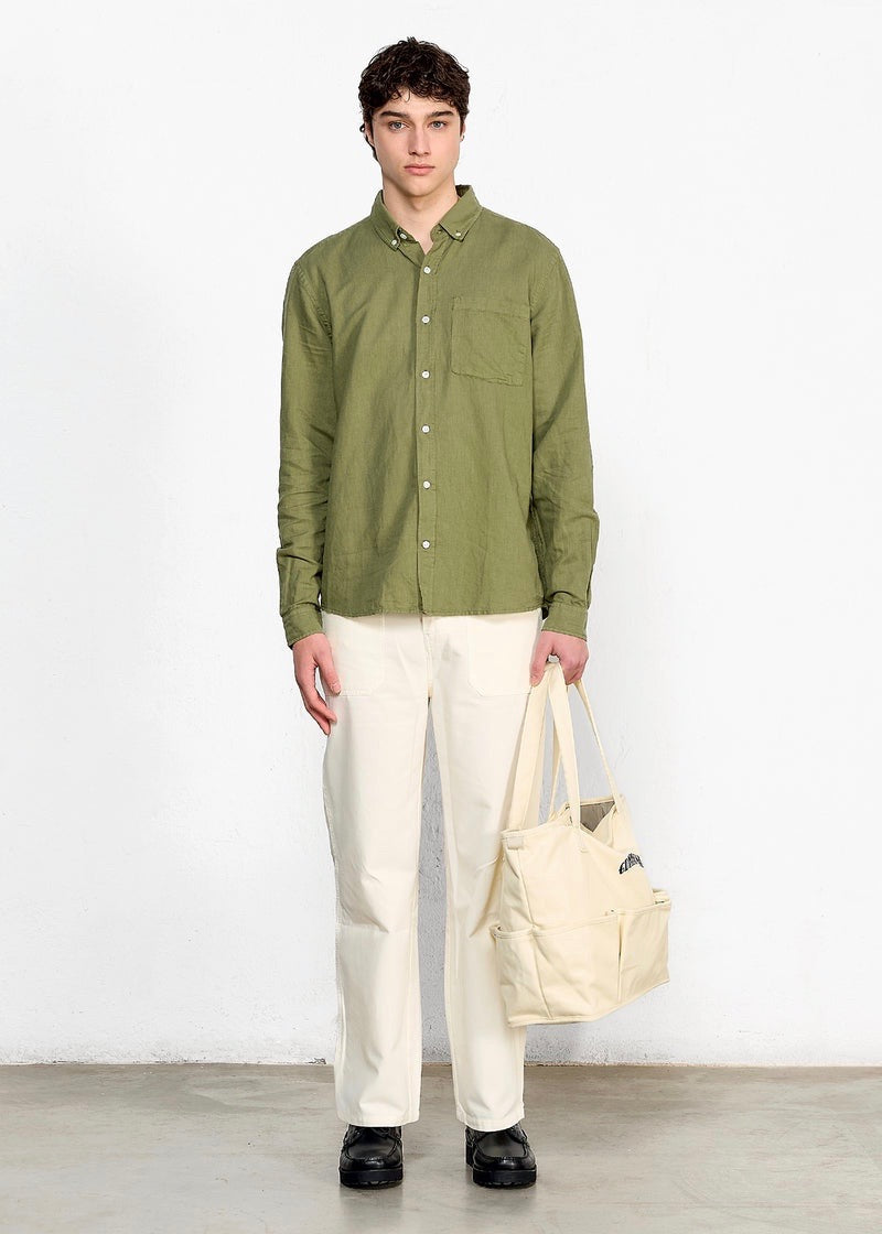 Linen Shirt — KHAKI