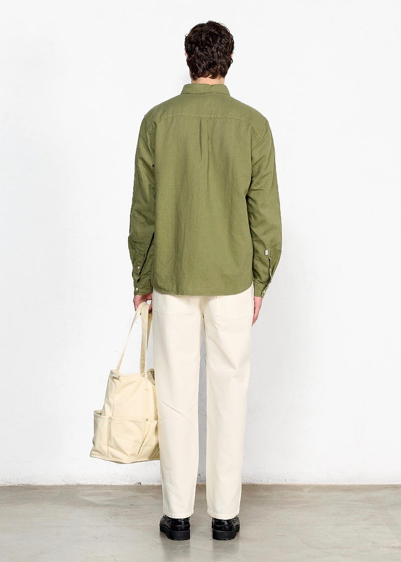 Linen Shirt — KHAKI