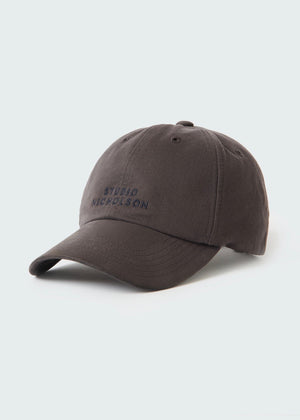 Studio Nicholson Logo Cap — ASPHALT