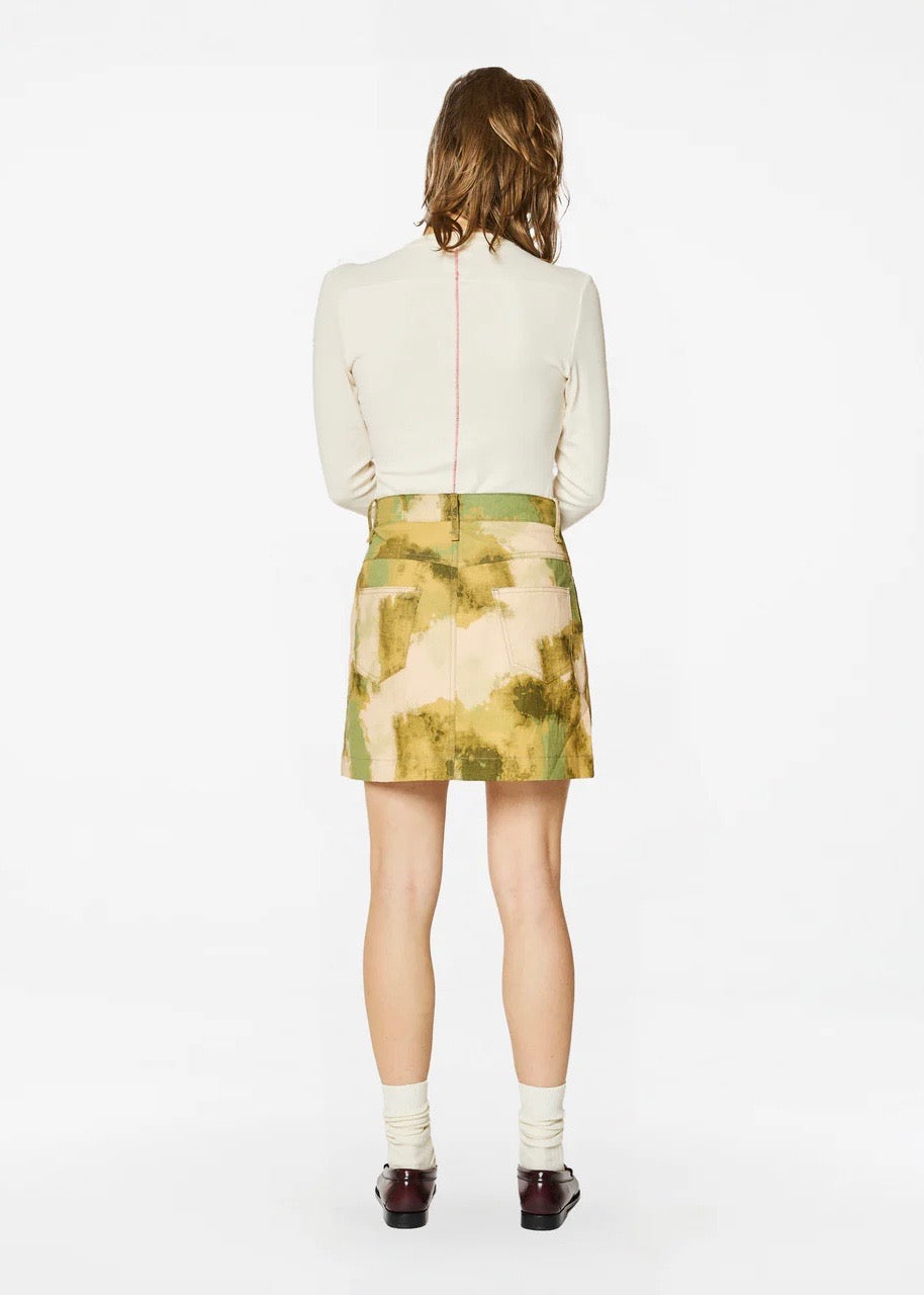 Lucie Lima Skirt — GREEN / BROWN