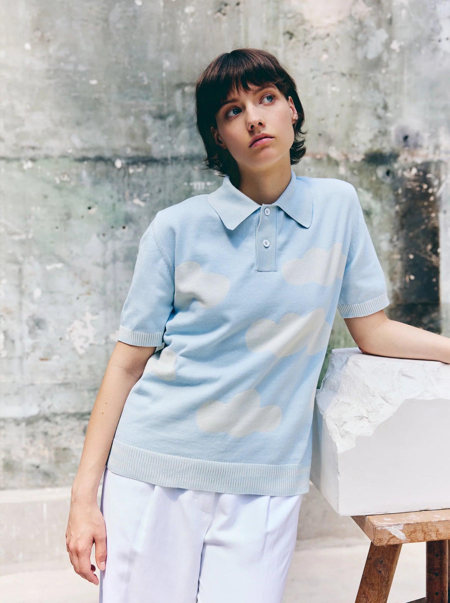 Sky Clouds Polo Shirt — CIEL
