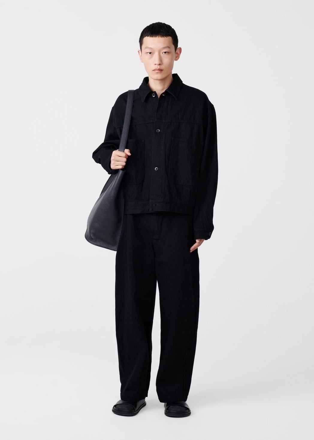 Nyle Denim Jacket — BLACK