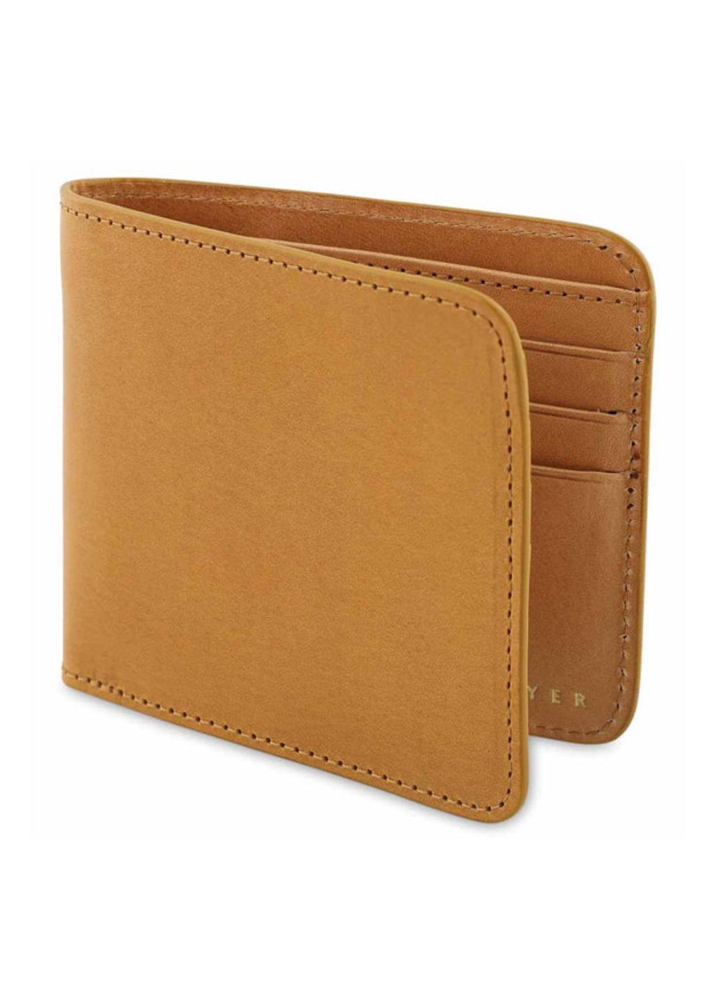 Billfold Leather Wallet — MUSTARD