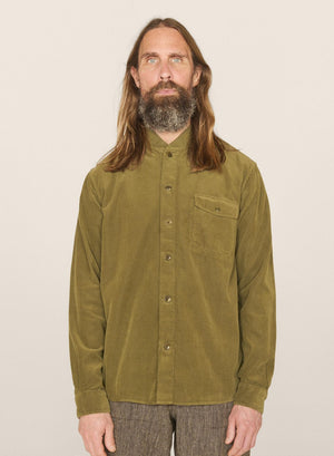 Delinquents Needlecord Organic Cotton Overshirt - Olive