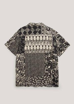 Malick Shirt — BLACK / ECRU