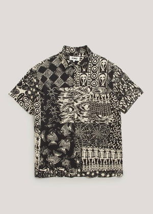 Malick Shirt — BLACK / ECRU