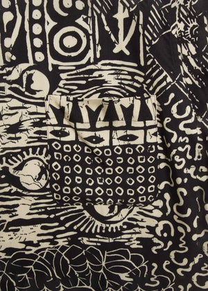 Malick Shirt — BLACK / ECRU