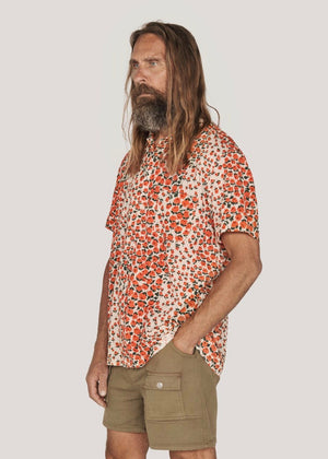 Malick Shirt Floral — ORANGE
