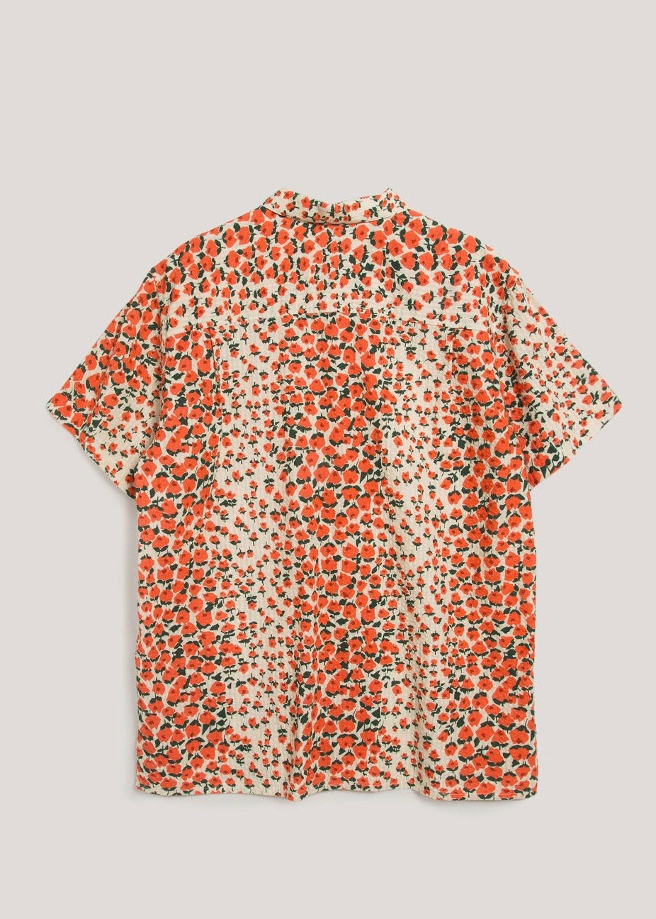 Malick Shirt Floral — ORANGE